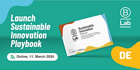 Hauptbild für Sustainable Innovation Playbook  Launch -  11.03.2024 (DE)