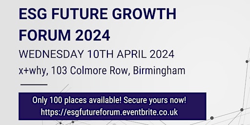 Imagem principal do evento ESG Future Growth Forum 2024