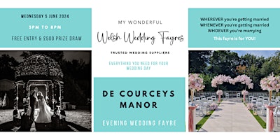 De Courceys Manor Evening Wedding Fayre – Wednesday  5 June 2024  primärbild