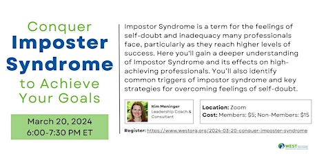 Conquer Imposter Syndrome to Achieve Your Goals primary image