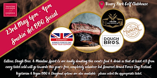 Imagen principal de Smokin' Hot Social: Networking BBQ Fundraiser for Somerset Armed Forces Day