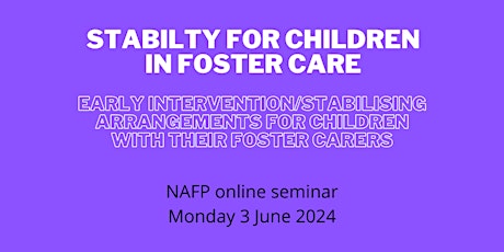 Stability for children in foster care