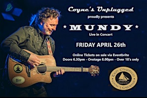 Imagem principal do evento MUNDY live at Coyne’s Unplugged!