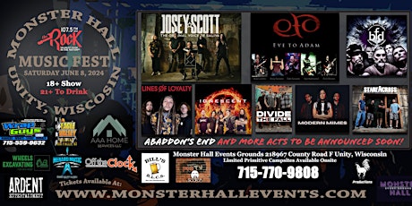 MONSTER HALL MUSIC FEST 2024 Saturday GA (Pre-Gate Ticket Pricing)!!!