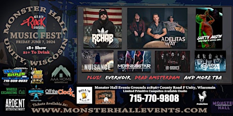 MONSTER HALL MUSIC FEST 2024 Friday GA (Pre-Gate Ticket Pricing!!!