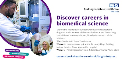 Discover careers in biomedical science primary image