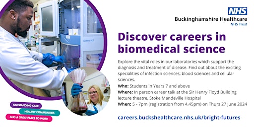 Hauptbild für Discover careers in biomedical science