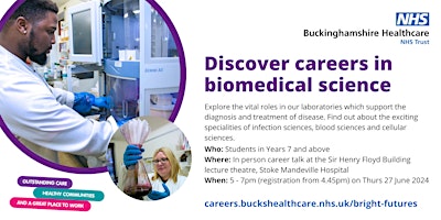 Imagen principal de Discover careers in biomedical science