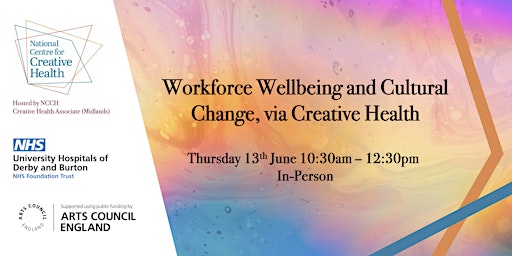 Imagem principal do evento Workforce Wellbeing and Cultural Change, via Creative Health