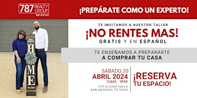 Imagem principal do evento ¡No Rentes Más! Te enseñamos a cómo comprar una casa.