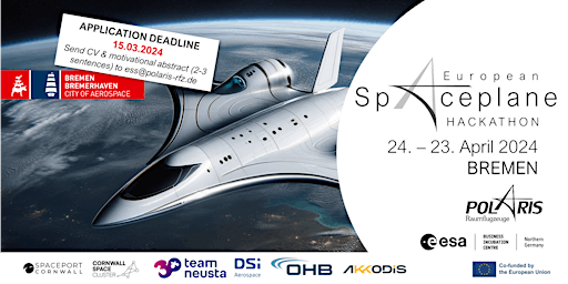 Imagem principal do evento 1st European Spaceplane Hackathon - APPLY NOW
