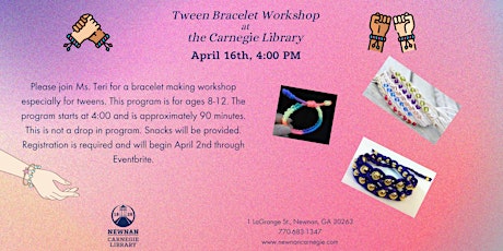 Tween Bracelet Workshop  primärbild