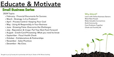 Educate and Motivate - Small Business Series primary image