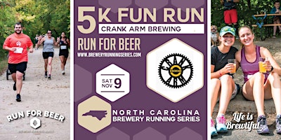 Imagen principal de 5k Beer Run x Crank Arm Brewing Co. | 2024 NC Brewery Running Series