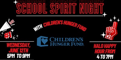 Hauptbild für School Spirit Night - Children's Hunger Fund