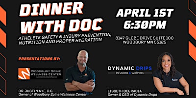 Dinner with Doc: Athlete Injury Prevention & Proper Hydration and Nutrition primary image