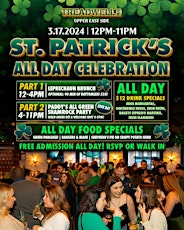 3/17: St Patricks DAY @ Treadwell Park UES - BRUNCH & ALL GREEN PARTY!  primärbild