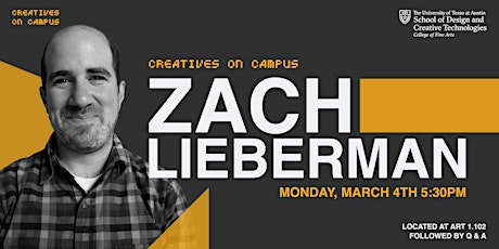 Primaire afbeelding van Creatives on Campus: Zach Lieberman