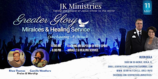 Imagem principal do evento Greater Glory Miracles & Healing Service PM