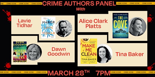 Imagem principal do evento Writing Crime: Alice Clark Platts, Dawn Goodwin, Tina Baker & Lavie Tidhar