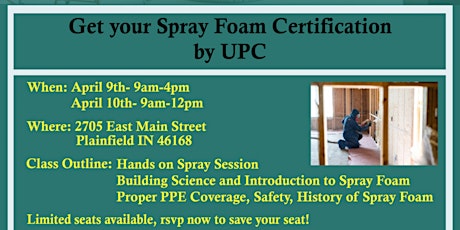 UPC Spray Foam Certification (Hosted by MCC) primary image