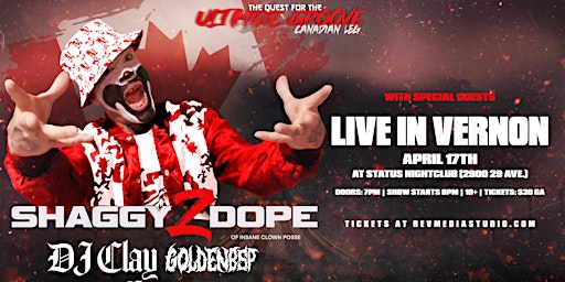 Imagem principal de Shaggy 2 Dope live in Vernon April 17 at Status Nightclub