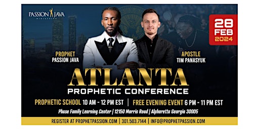 Immagine principale di Atlanta Prophetic Conference W/ Prophet Passion Java 