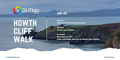 OUTbio Dublin Cliff Walk Event Saturday 23 March 2024 primary image