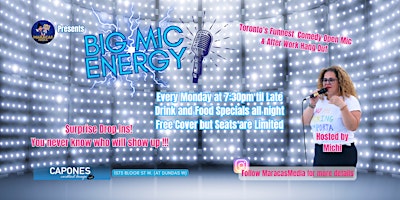 Big Mic Energy - Weekly Monday Comedy Open Mic and After Work Hang Out primary image