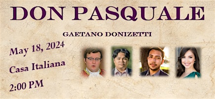 Imagem principal do evento Don Pasquale  ~ Casa Italiana, DTLA