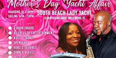 Immagine principale di Hollywood Florida Smooth Jazz Pink & White Mother's Day 4 Hour Yacht Affair 