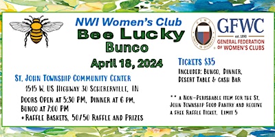 NWI Women's Club Spring Bunco primary image