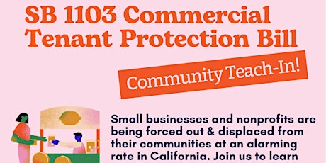 Imagem principal do evento Community Teach-In: SB1103 Commercial Tenant Protection Bill