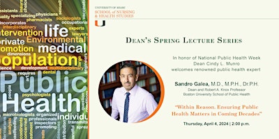 SONHS 2024 | Dean’s Spring Lecture Series:  Celebrating Public Health Week primary image