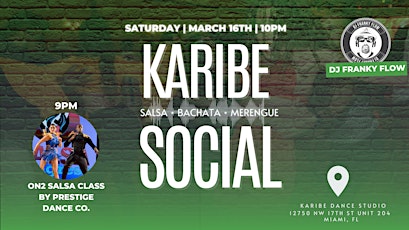 Imagen principal de Karibe Monthly Social - Salsa, Bachata & Merengue - St. Patrick's Day