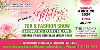 Primaire afbeelding van Mother's Day Tea & Fashion Show Honors Luncheon