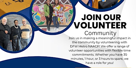 Get Involved by Volunteering with DFW Metro NAACP primary image