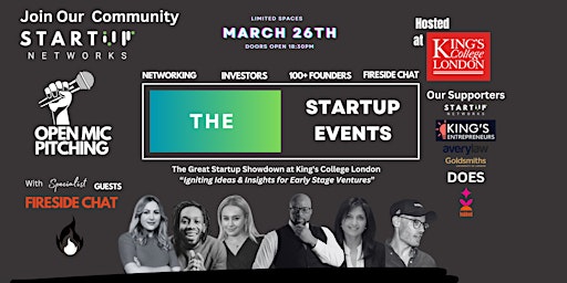 Startup Events London - Networking, Investor Relations & Open-Mic  Pitching primary image