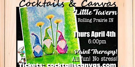 "Garden Gnome Shepherds" Cocktails and Canvas Painting Art Event