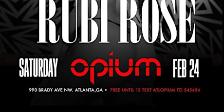 Opium Saturdays Hosted By Rubi Rose Opium Nightclub primary image