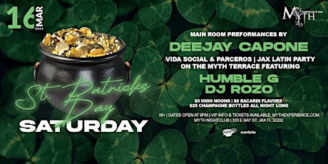 St. Patricks Celebration Saturday Night at Myth Nightclub| 3.16.24 primary image