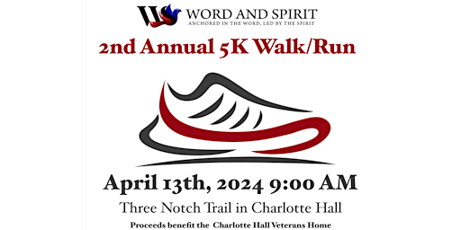 Imagem principal do evento Word & Spirit 2nd Annual Walk/Run