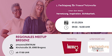 Imagen principal de Regionales Meetup BREGENZ | 5. Fachtagung für Frauen*Netzwerke 2024