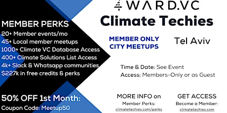 Climate Techies Tel Aviv Sustainability Member Meetup