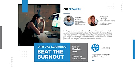 Imagen principal de IABC London's Virtual Learning Series: Beat the Burnout