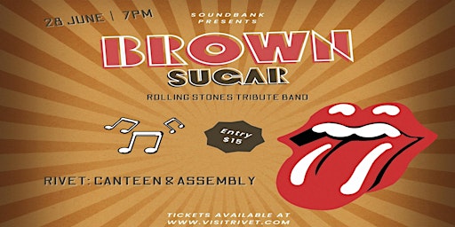 Imagem principal do evento Soundbank Presents: Brown Sugar (Rolling Stones Tribute) - LIVE at Rivet!