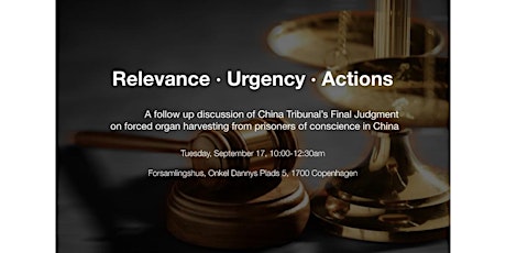 Relevance, Urgency and Actions - Follow Up of China Tribunal Final Judgment primary image