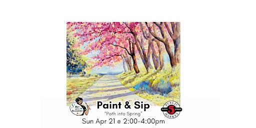 Primaire afbeelding van Paint &  Sip-"Path into Spring"