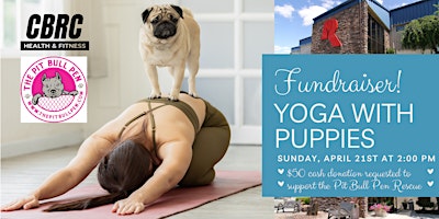 Imagem principal do evento Yoga with Puppies - Fundraiser Event