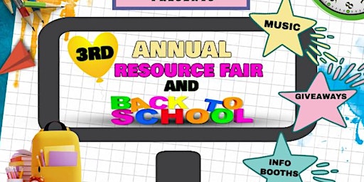 Immagine principale di 3rd Annual Resource Fair & Back 2 school - Vendor Registration 
